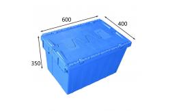 China Nestable Large Plastic Shipping Boxes HDPE Blue Load 50Kg Reusable Moving Bins supplier