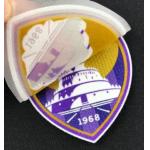 Personalized Printing Custom Football Team Club Logo 3D Flock Heat Transfer Label for sale