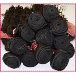 Weft Deep Wave Peruvian Virgin Remy Human Hair Extensions Black 14 - 28