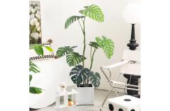 China Handmade Plastic Artificial Monstera Plant Wind Resistance supplier