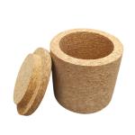 Dia. 8cm Cork Storage Box Cylindrical Round Shaped With Cork Lid for sale