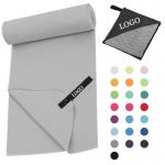 Customized logo Microfiber Sports Towel Portable Yoga Fitness Towel Sweat-absorbing Beach Towel for sale