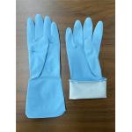 M 65g Blue Rubber Bathroom Cleaning Gloves Tensile for sale