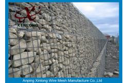 China Galfan Galvanized Gabion Box , Gabion Wall Baskets For Riverbed Garden supplier