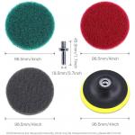 16Pcs 4 Inch Drill Power Brush Tile Scrubber Scouring Pads Cleaning Kit