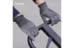 China Construction PU Coating Gloves Wear Resistant Grey Polyester Liner Gloves supplier
