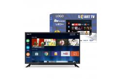 China Fashion Design Frameless Android  TV Smart 4K TV with Plastic Tempering Appearance supplier