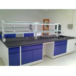 Movable Lab Island Bench 1.0mm Steel Material With Emergency Eyewasher for sale
