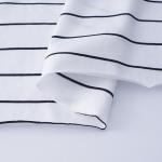 Plain Jersey 175gsm Striped Knit Cotton Fabric For Casual Wear