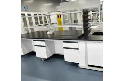 China High Load Capacity Lab Island Bench With Sink Steel Frame Adjustable Height supplier