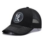 Black Mesh 5 Panel Trucker Cap Custom Sublimation Patch Logo Mens Trucker Hats