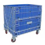 Collapsible Rigid Industrial Wire Container Wheels Available Easily Movable for sale