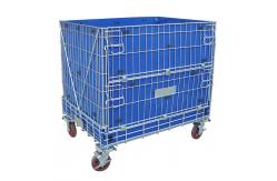 China Collapsible Rigid Industrial Wire Container Wheels Available Easily Movable supplier