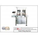 Servo Motor Control Paste Filling Machine , 5g-100g Jar Cosmetic Cream Filling Machine for sale