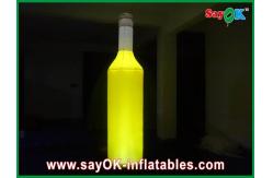 China Polyester Yellow Inflatable Wine Bottle / commercial grade inflatables supplier