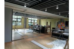 China Soundproof Leather Surface Sliding Partition Walls for Conference Hall / Movable Wall Dividers supplier