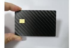 China 85x54x0.8mm Carbon Fiber Card With SLE4442 Small Contact Chip supplier