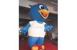 China CE outdoor lovely inflatable blue bird model, animal character inflatables supplier