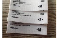 China Cotton Woven Clothing Labels With White Background And Printing Graphic Logo supplier