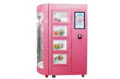 China Mobile Display Flower Rose Vending Machine With Fridge And Transparent Window AC120V supplier