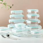 Microwave Oven Safe High Borosilicate Glass Lunch Box With Plastic Lid