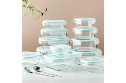 China Microwave Oven Safe High Borosilicate Glass Lunch Box With Plastic Lid supplier