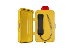 China Yellow Industrial Analog Telephone / Weatherproof Analog Phone With Warning Lamp supplier
