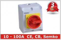 China Waterproof IP65 Rotary Isolator Switch / 2 Pole 3 Pole Disconnect Switch supplier