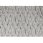 Stretch Polyester Guipure Lace Fabric , Black And White 3D Floral Mesh Fabric