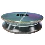 Blue White Steel Roller Wheel Blue White Zinc Plating Custom Machined Parts ISO9001 for sale