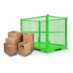 Foldable Steel Stillage Pallet Cage Custom Color Powder Coated Galvanized 1200mm Height for sale