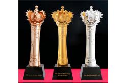 China Medal Style Custom Resin Trophies Gold Or Silver Plated supplier