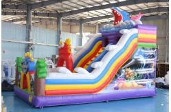 China Custom Printed Inflatable Dry Slide with Bouncy Castle Design for Kids Events supplier
