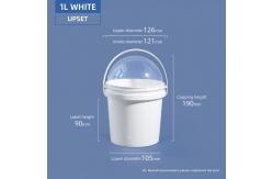 China 1L Plastic Cream Bucket with Semi-circular Transparent Lid and Customized Logo Print supplier