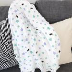 China Breathable 120*120 cm 100% cotton muslin swaddle for baby lightweight for sale