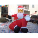 Pvc Inflatable Christmas Decorations 3 Meter , Inflatable Santa Claus for sale