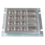 16 Keys 304 Stainless Steel Keypad With Arabic Numeric / Vandal Proof for sale