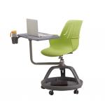 ABS Plastic Training Room Tables And Chairs H680*W450*D400mm With Writing Pad