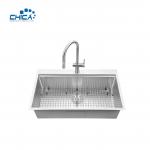 China single bowl SUS304 stainless steel sink commercial topmount handmade house kitchen sink manufacturer