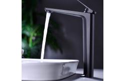 China Brass Vessel Single Hole Single Handle Basin Mixer Tap in Matte Black supplier