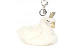 China CPSIA Stuffed Swan Princess Flash Key Chain For Girls supplier