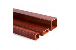 China Customized FRP Pultruded Square Wooden Tube For Building Construction supplier