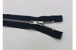 China High Polished Thin Closed Ended Metal Zips , Silver Teeth Purse Ykk Handbag Zippers supplier