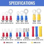 Residential Wire Non Insulated Ring Terminals Weather Resistant Practical 540pcs