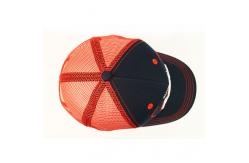 China Anniversary Red Mesh 5 Panel Trucker Cap Custom Logo 3D Letter Embroidery Blank supplier