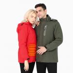OEM 7.4V Li-ion Battery Heated Winter Clothes Unisex Rechargeable Heated Jacket for sale