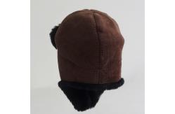 China Hot selling sheepskin shearling trapper snow hat supplier