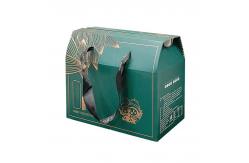 China Reusable Cardboard Food Packaging Box Takeaway Kraft Gable Boxes With Handle supplier