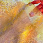 Glass Laminated Brass Wire Fabric For Architectural Facade Cladding for sale