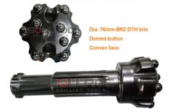 China 2 Inch DTH Drilling Tools Br2 DTH Mining Drill Head Erosion Resistant supplier